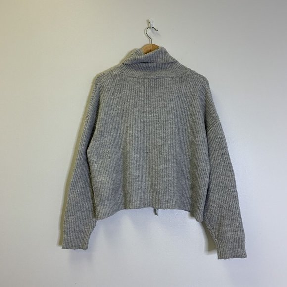 bebe Chunky Knit Lace Up Sweater - Picture 5 of 7